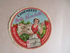 étiquette   de fromage camembert La Belle Blanchette