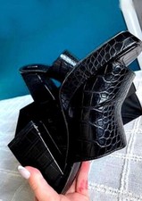 Mules / nu-pieds noires semelles plateforme à talons Pimkie