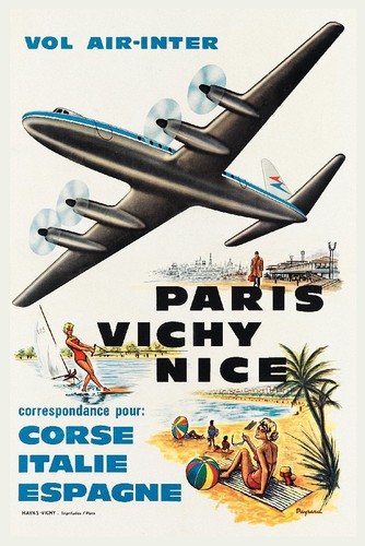 Air inter avion rf226 poster - inter,