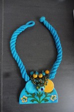 Collier céramique bleu turquoise Palais Maharajah de Jodhpur Inde Rajasthan