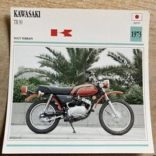 Kawasaki TR90 90 TR 1973 carte moto collection Atlas Japon