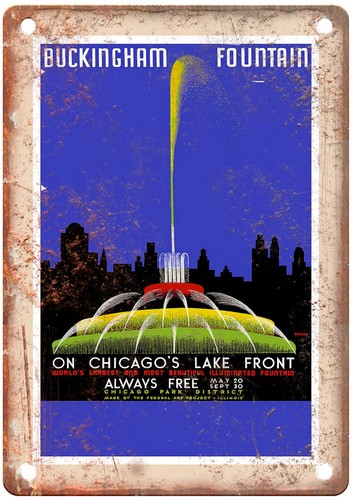 Vintage chicago travel poster - chicago,