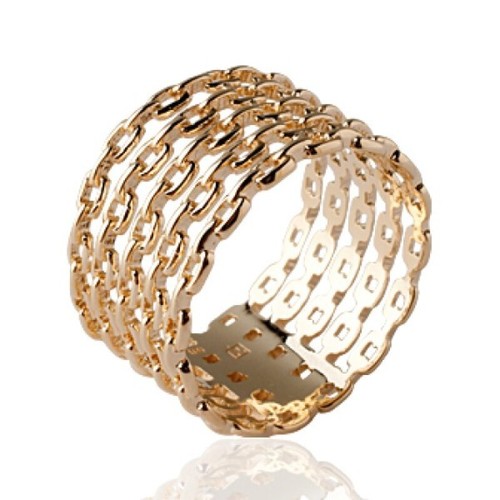 Bague jonc maillons - , chaîne