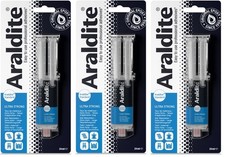 Lot 3 x Araldite colle standart epoxy bi composant prise progressive haute perfo