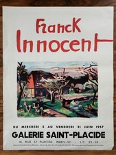 Franck Innocent Affiche Exposition 1957 Galerie Saint Placide