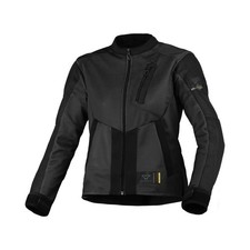 Blouson Moto Femme Macna Torida Tissu Protections Été Ventilée Sac à Dos Noir