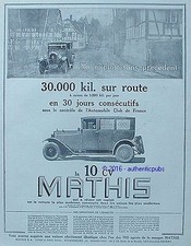 PUBLICITE AUTOMOBILE MATHIS 10