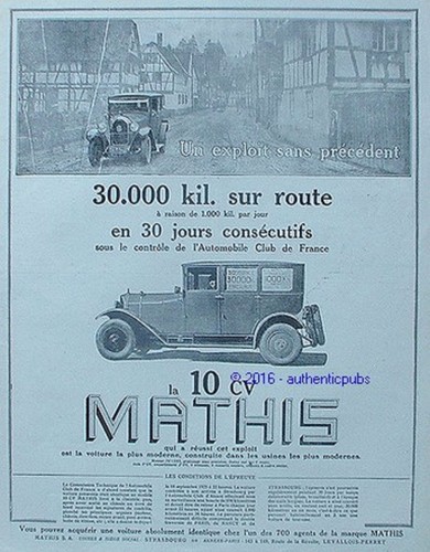Publicite automobile mathis - publicite,