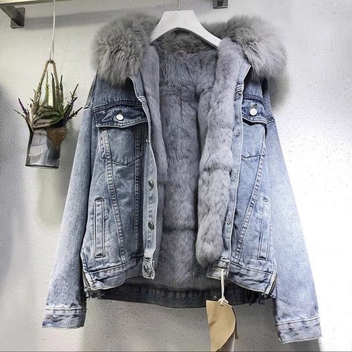 Veste jean doublée polaire - veste,