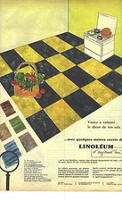 PUBLICITE ADVERTISING  1962 LINOLEUM revetements de sol 291012