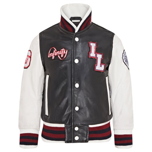 Enfants noir bomber veste cuir - bomber,