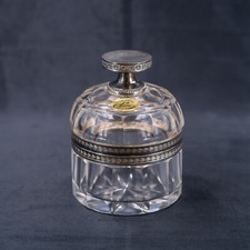 Antique French Crystal Glass Box SEVRES by L. SELLER With Gilt Ormolu Heavy