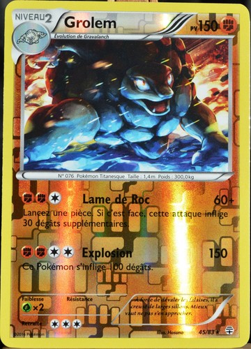 Carte pokémon grolem - pokémon,