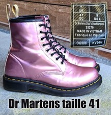 Dr MARTENS taille 41 UK7 cuir perle rose pale 25279