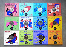 Astro 2025 Complet 5 Euro x 12 Pièces  Bi Colore Astrologie Zodiaque 