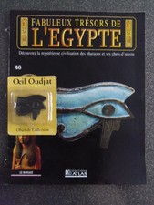 STATUETTE FIGURINE EGYPTIENNE RESINE L'OEIL OUDJAT ATLAS SOUS BLISTER+FASCICULE