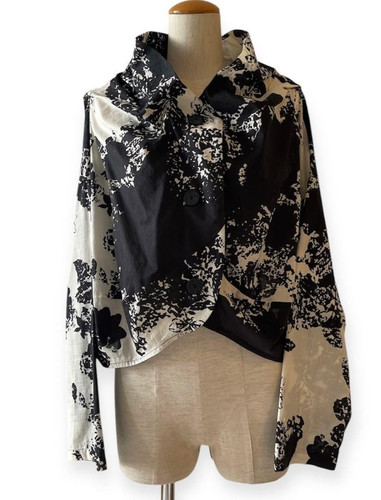 Veste courte coton imprimé - courte,
