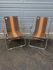 2 Vtg Zip Dee Camping Chairs
