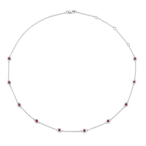 14k blanc rubis par the - 14k,