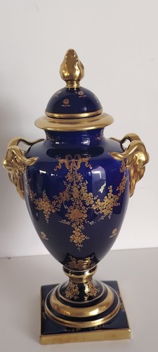 Urne porcelaine bleu - urne,