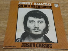 Johnny Hallyday - SP 45 T 2 titres - Jésus Christ - 1970 - RARE avec languette