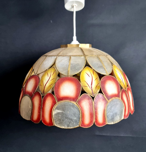 Suspension vintage nacre capiz - vintage,