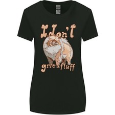 T-Shirt Femme Large Coupe Pomeranien Je Ne Donne Pas Un Flocon Drôle