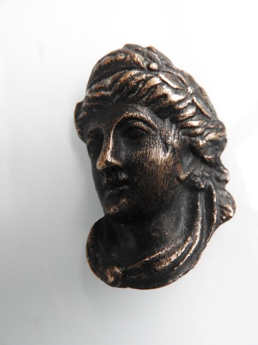 Ancien ornement tête bronze - ornement,
