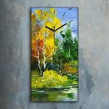 Horloge murale sur toile 30x60