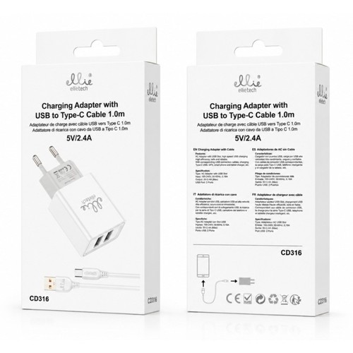 Kit chargeur 2usb avec - chargeur,