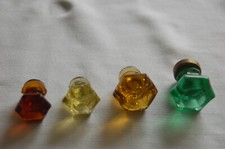 Ancienne poignée Ou bouton de porte tiroir , meuble verre ou cristal lot de 4