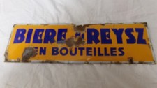 Plaque émailée bombée BIERE  EN BOUTEILLE brasserie  FREYSZ   Alsace