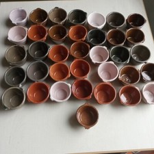 lot de 36  pots escargot multicolore céramique