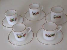 Lot 5 tasses à café/coupelles ARCOPAL