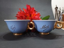 DIGOIN - Sarreguemines -  2 Tasses Anciennes - TOI & MOI - Véritable Opaque