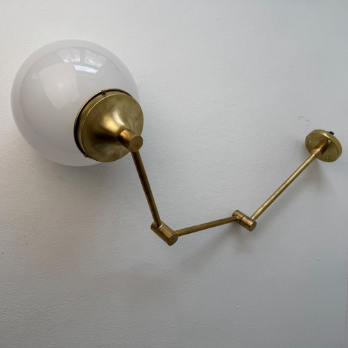 Ancienne lampe potence laiton - ancienne,