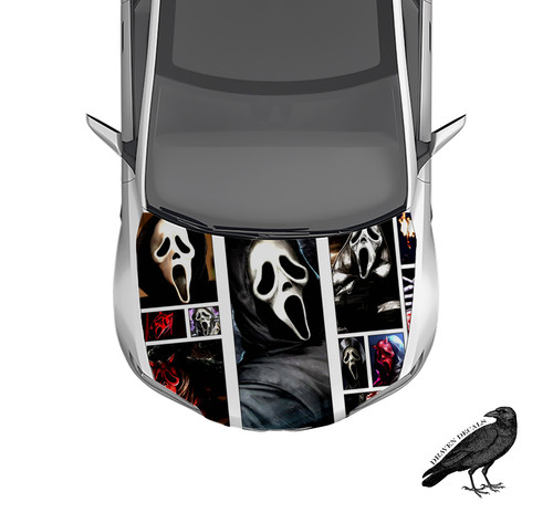Ghost face horror hood - face,
