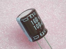 Lot x5:condensateur chimique radial 100µF 160v 105C 20% nippon chemi-con 16x20mm