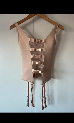Corset rose poudré - corset, chantal