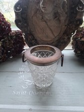 SEAU à GLACE, Cristal ?  monture en saint médard   Métal argenté, Vintage