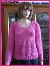 Pull Femme Angora Modèle Astoria d'ANNY BLATT Coloris Pink Beauty, Taille 38/40