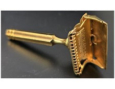 ANCIEN RASOIR EVER-READY METAL DORÉ MADE IN USA