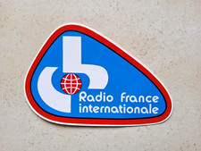Autocollant sticker ancien RADIO FRANCE INTERNATIONAL PARIS ORTF 1975 vintage