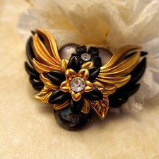 Broche Florale Artisanale 90's