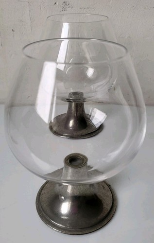 Lot verre cristal pied - 2,