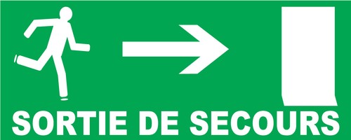 Panneau sortie secours à - panneau,