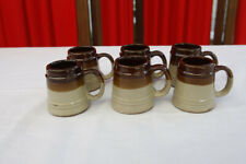 Lot de 6 petites chopes en grès /terre cuite verrine verre