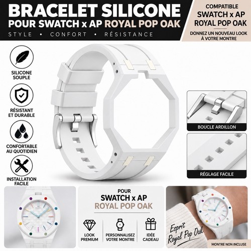Bracelet montre silicone blanc - montre,