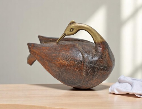 Bois vintage canard oiseau - en,