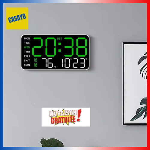 Grande horloge murale led - horloge,
